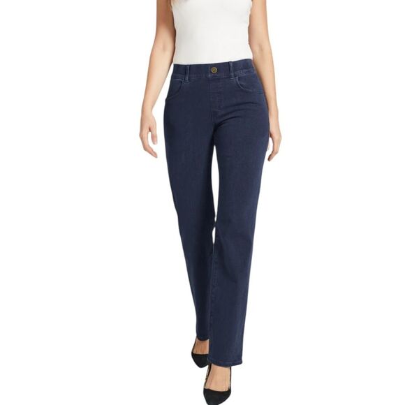 Betabrand Straight Leg Classic Denim Jeans (XL) - Picture 1 of 9
